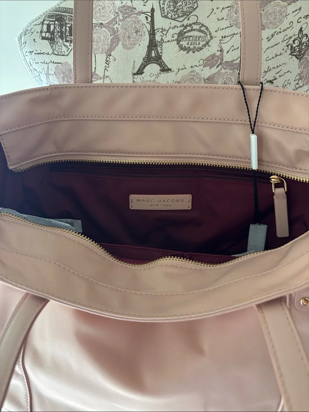 Marc Jacobs nylon misty Rose Pink Nylon Tote nwt